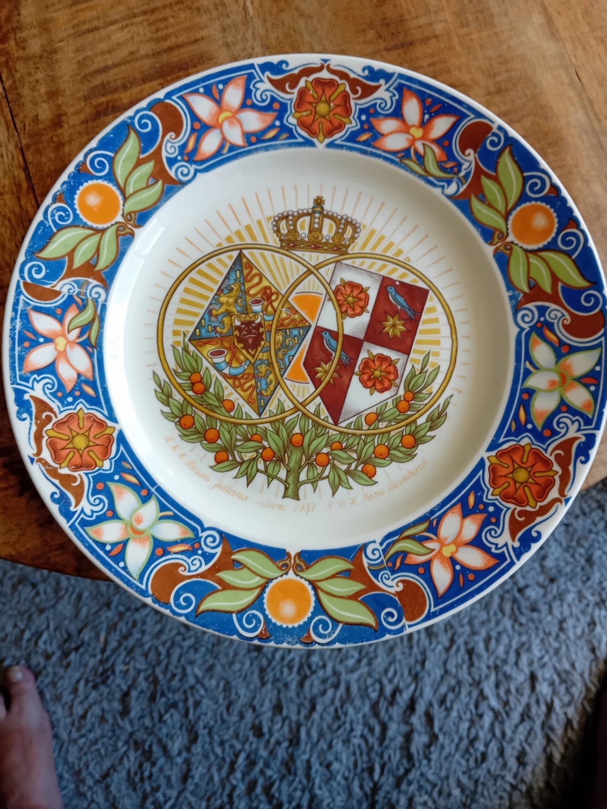 Wandbord Huwelijk Prinses Juliana en Prins Bernhard, Ophalen