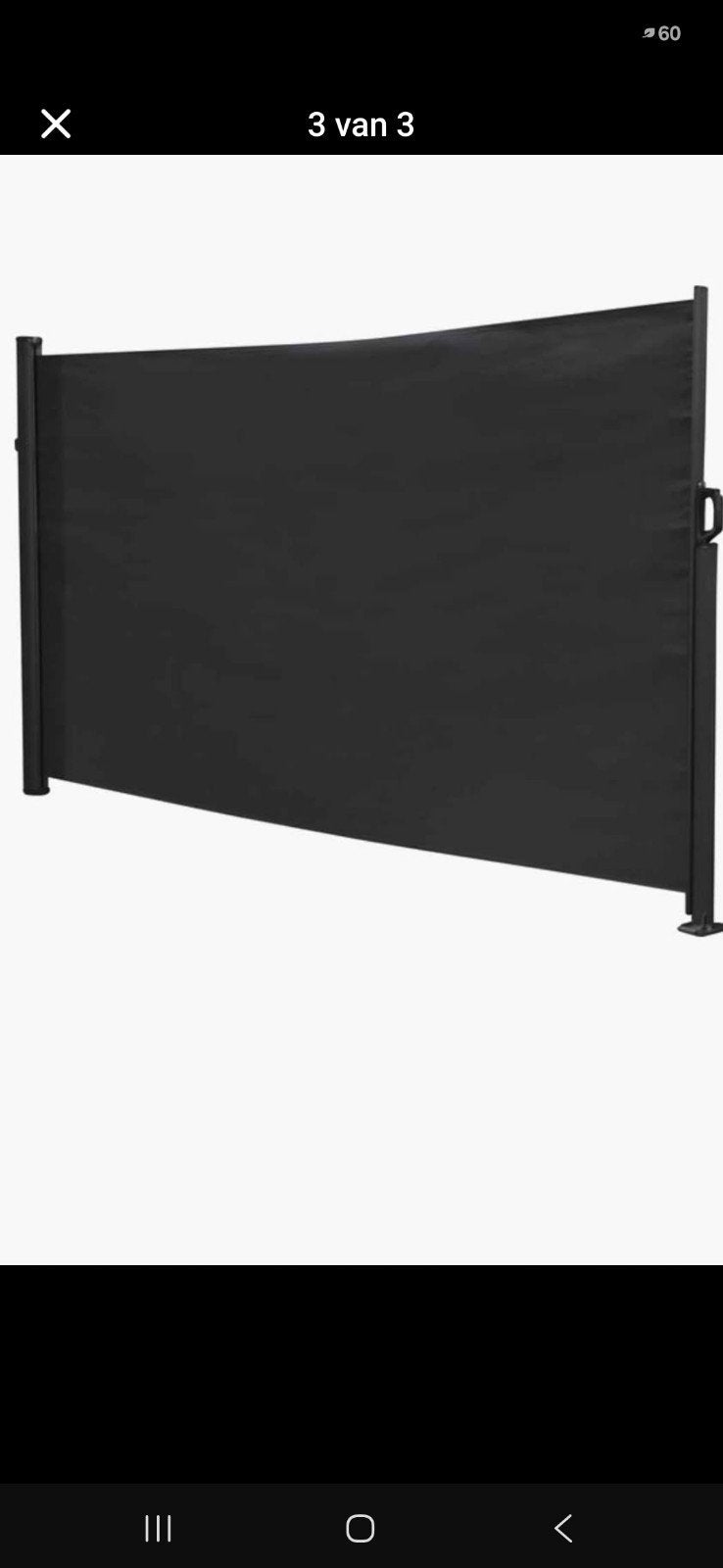 Outfit uitrekbaar windscherm 140x300, Tuin en Terras, Ophalen of Verzenden, Nieuw, 200 cm of meer, 100 tot 150 cm