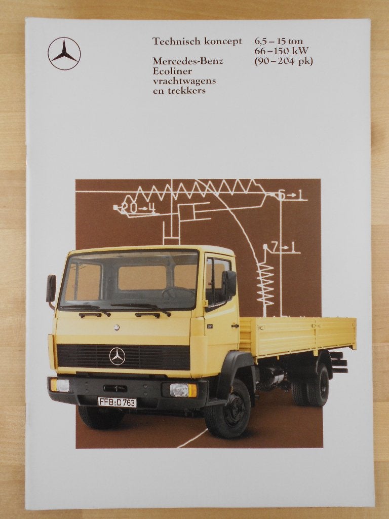Mercedes Ecoliner Brochure 1989 709 711 814 917 1120 1320, Zo goed als nieuw, Mercedes-Benz, Mercedes, Ophalen of Verzenden