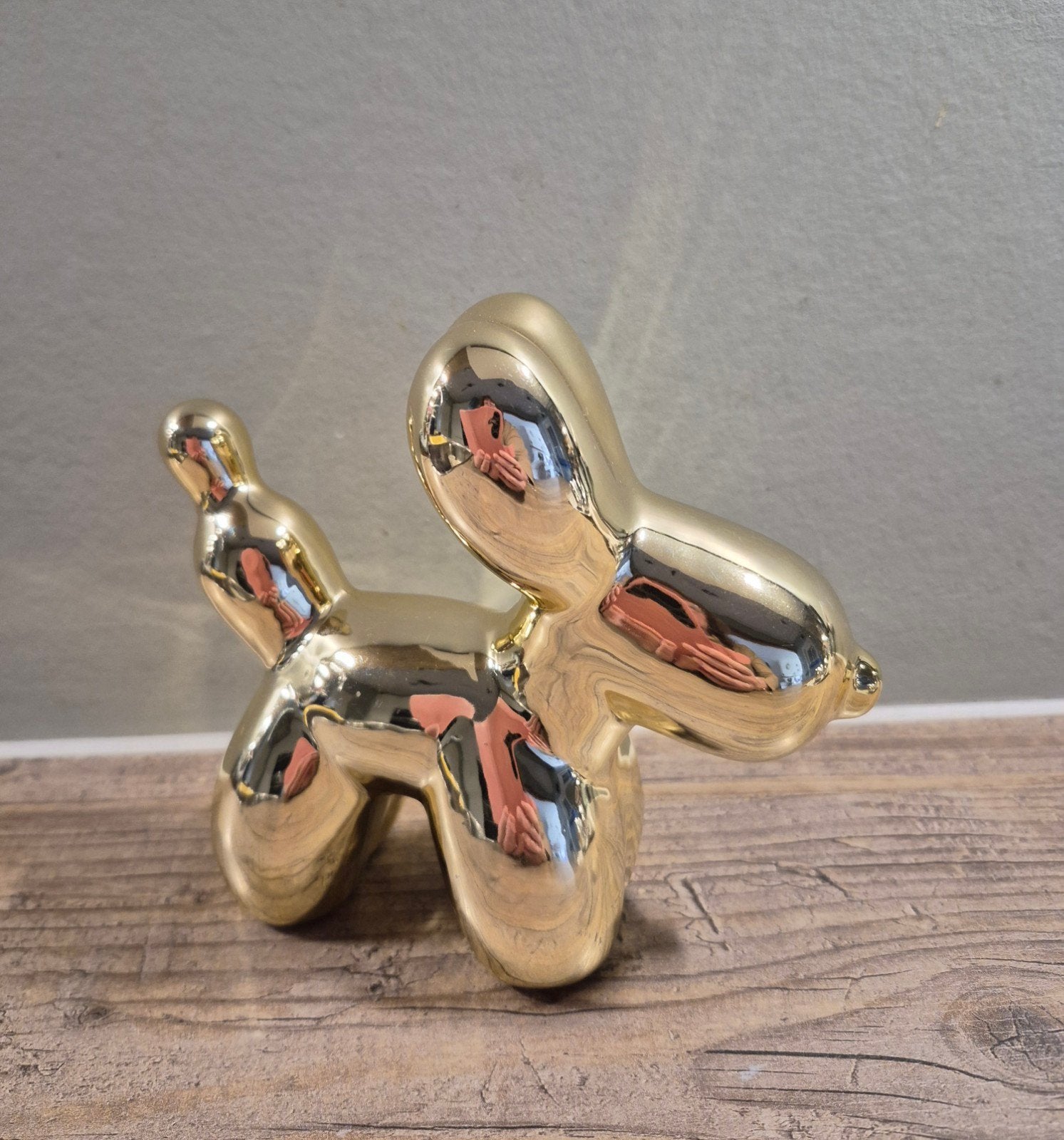 ballon deco hond goudkleurig, Ophalen of Verzenden, Zo goed als nieuw