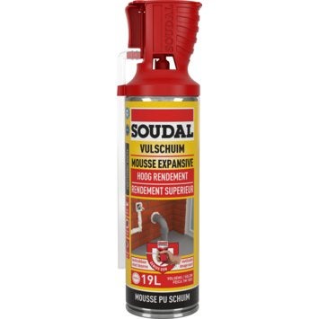 Soudal Genius PU-schuim 500 ml (twee bussen), Doe-het-zelf en Verbouw, Isolatie en Afdichting, Overige materialen, Nieuw, 15 m² of meer