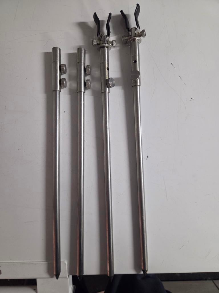 4x Banksticks rvs (2x zonder schroeven), Ophalen of Verzenden, Gebruikt, Overige typen