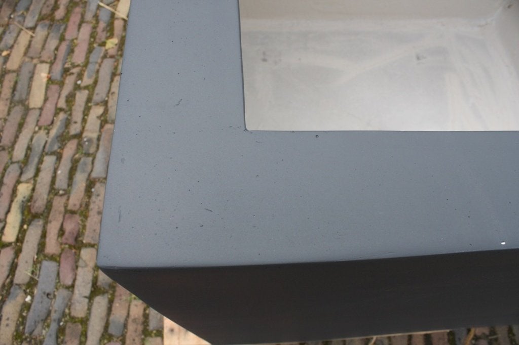 Grote vierkante bloembakken Fiberstone antraciet terras, Tuin en Terras, Ophalen, Overige materialen, 40 cm of meer, Vierkant
