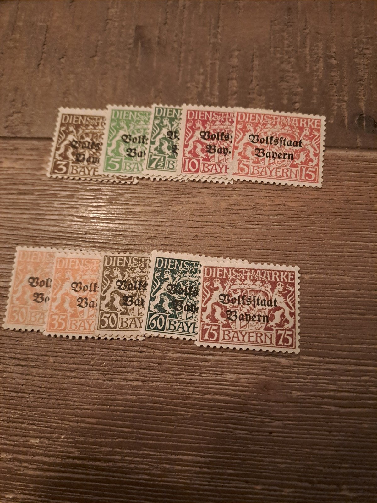 Bayern. Volksstaat Bayern. mi. 30-34 en 37-41., Postzegels en Munten, Ophalen of Verzenden, Overige periodes
