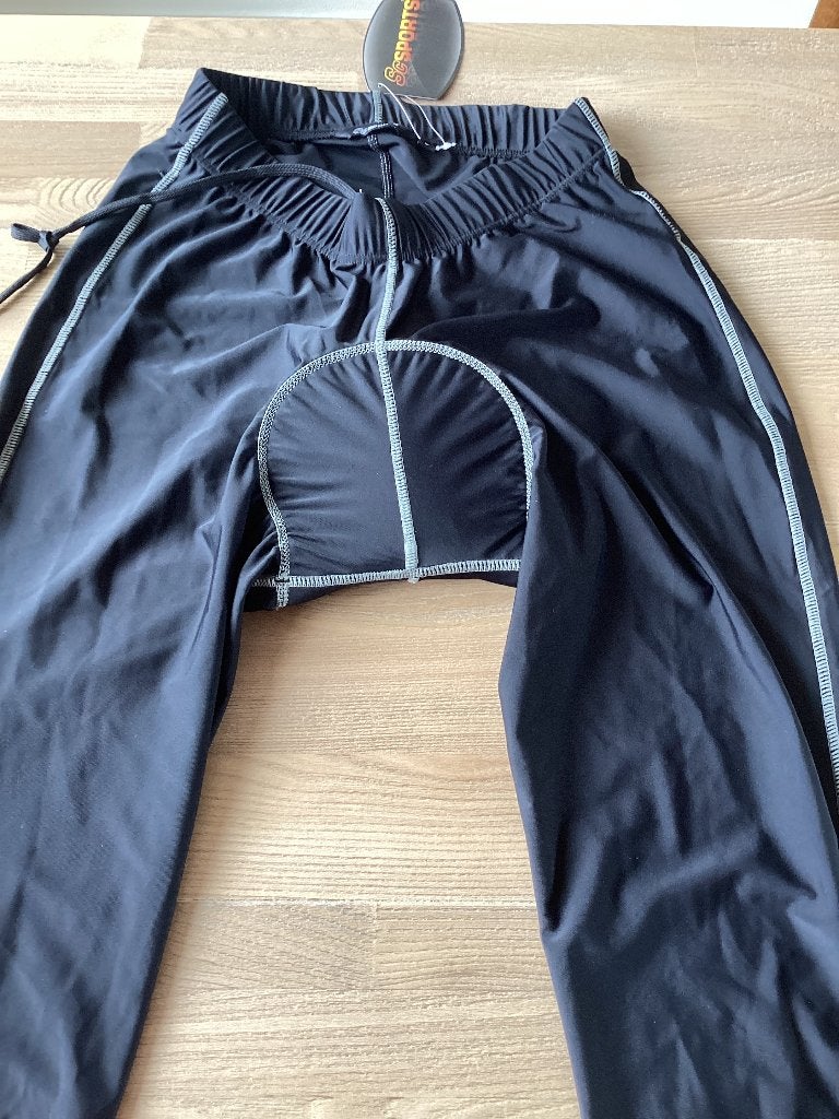 SC Sport fietsbroek zeem lange fiets broek wielrenkleding S, SC Sports, Zwart, Nieuw, Ophalen of Verzenden