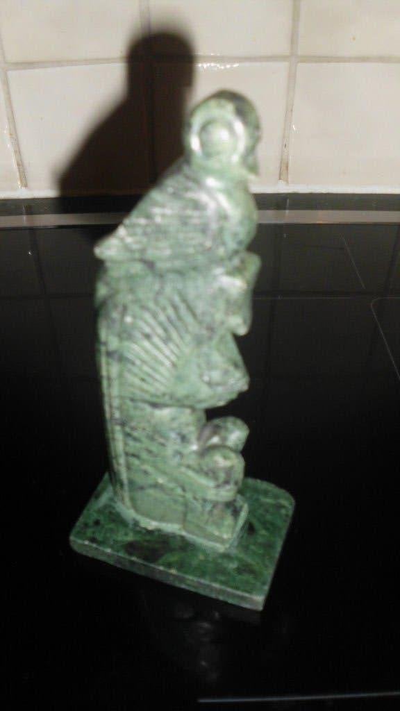 beeldje van steen (etnische kunst ) inca/maya stijl, Minder dan 20 cm, Ophalen of Verzenden, Steen of Keramiek, Beeld