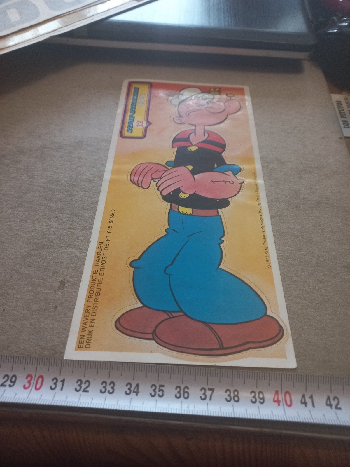 Vintage Popeye Sticker - Serip-Stickers 12 (1975), Verzamelen, Ophalen of Verzenden, Gebruikt, Strip of Tekenfilm