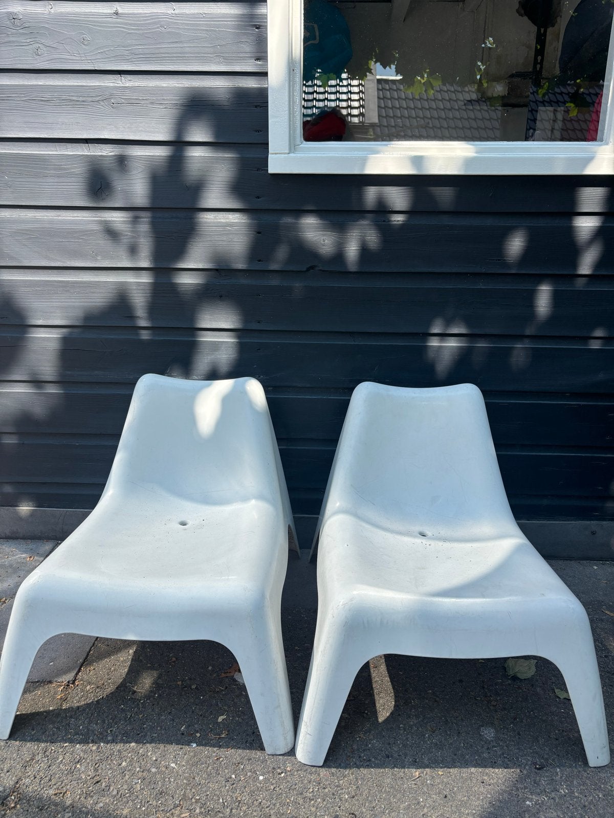 2x IKEA kinderstoel wit voor buiten, Ophalen, Gebruikt, Stoel(en)