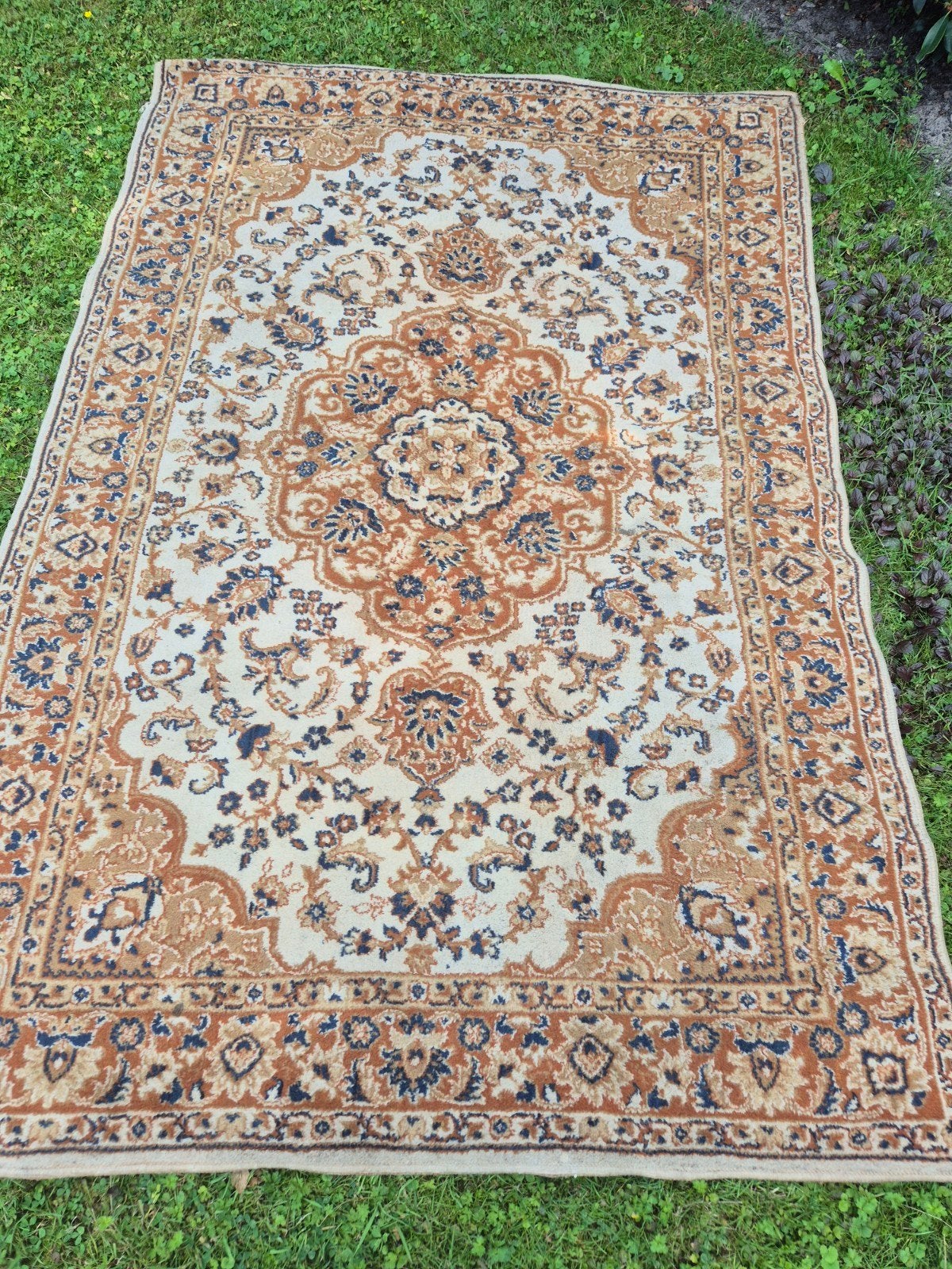 Vintage vloerkleed 220x140cm - Jaren '70 stijl, Gebruikt, Vintage, Jaren '70, 100 tot 150 cm, 200 cm of meer