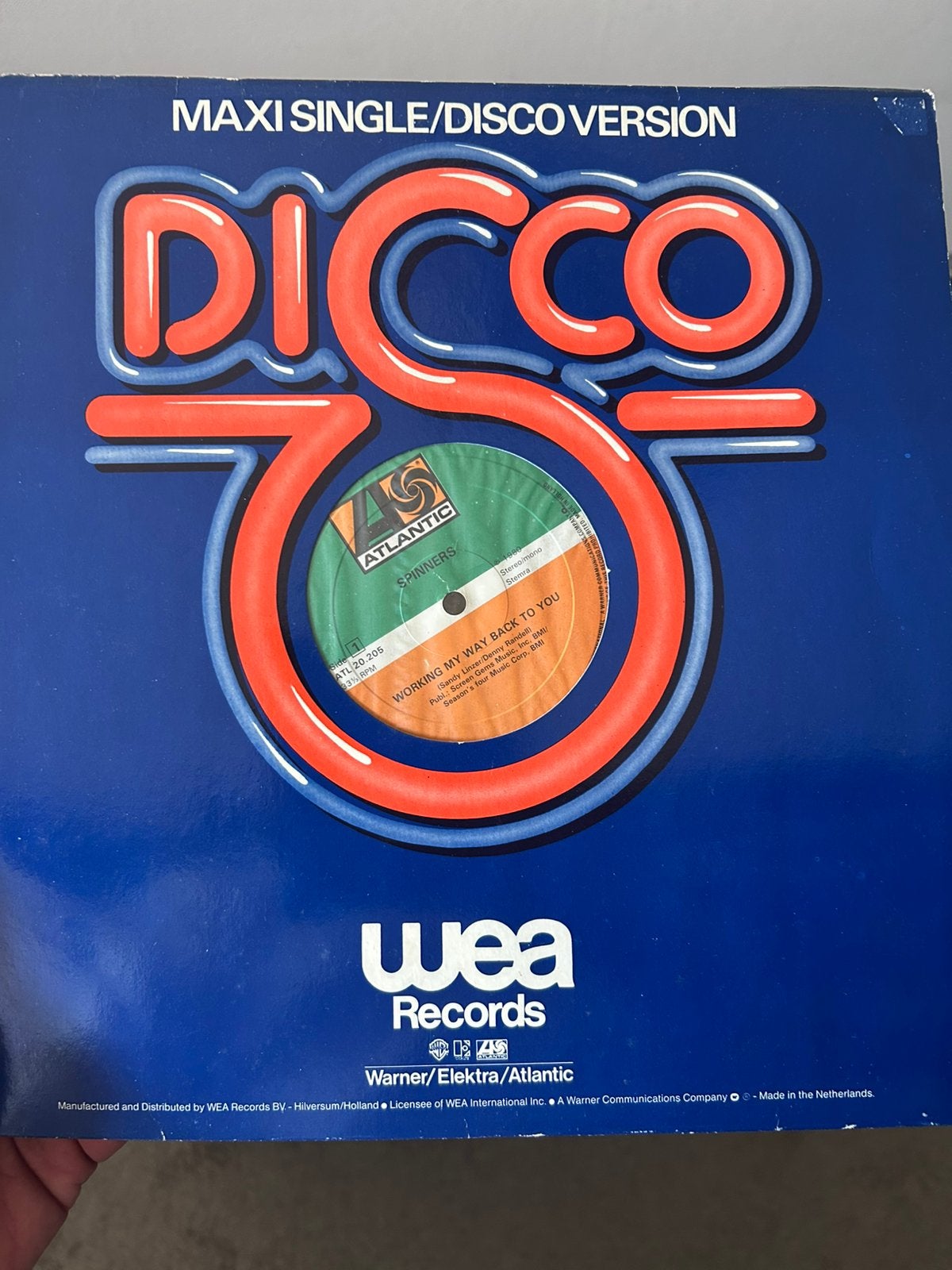 Maxi single Spinners - working my way back to you, Ophalen of Verzenden, Gebruikt