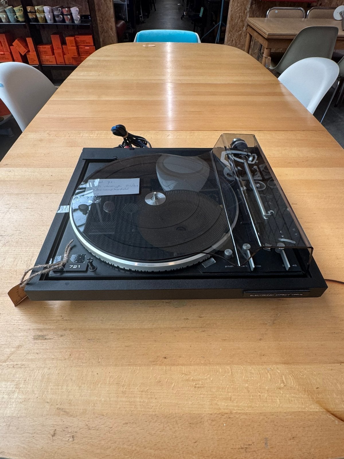 Dual 721 Direct Drive Platenspeler - Vintage Hifi, Ophalen, Gebruikt, Pitch-regelaar, Platenspeler