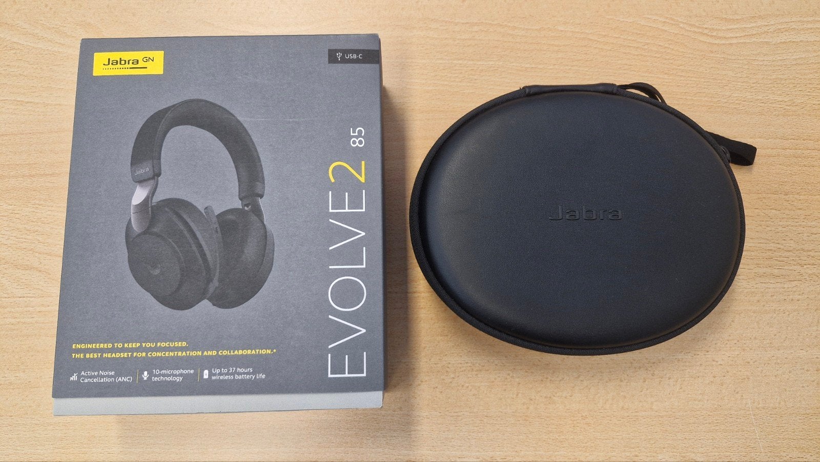 Jabra Evolve2 85 Hoofdtelefoon met ANC en Microfoon, Ophalen of Verzenden, Zo goed als nieuw, Over-ear, Draadloos