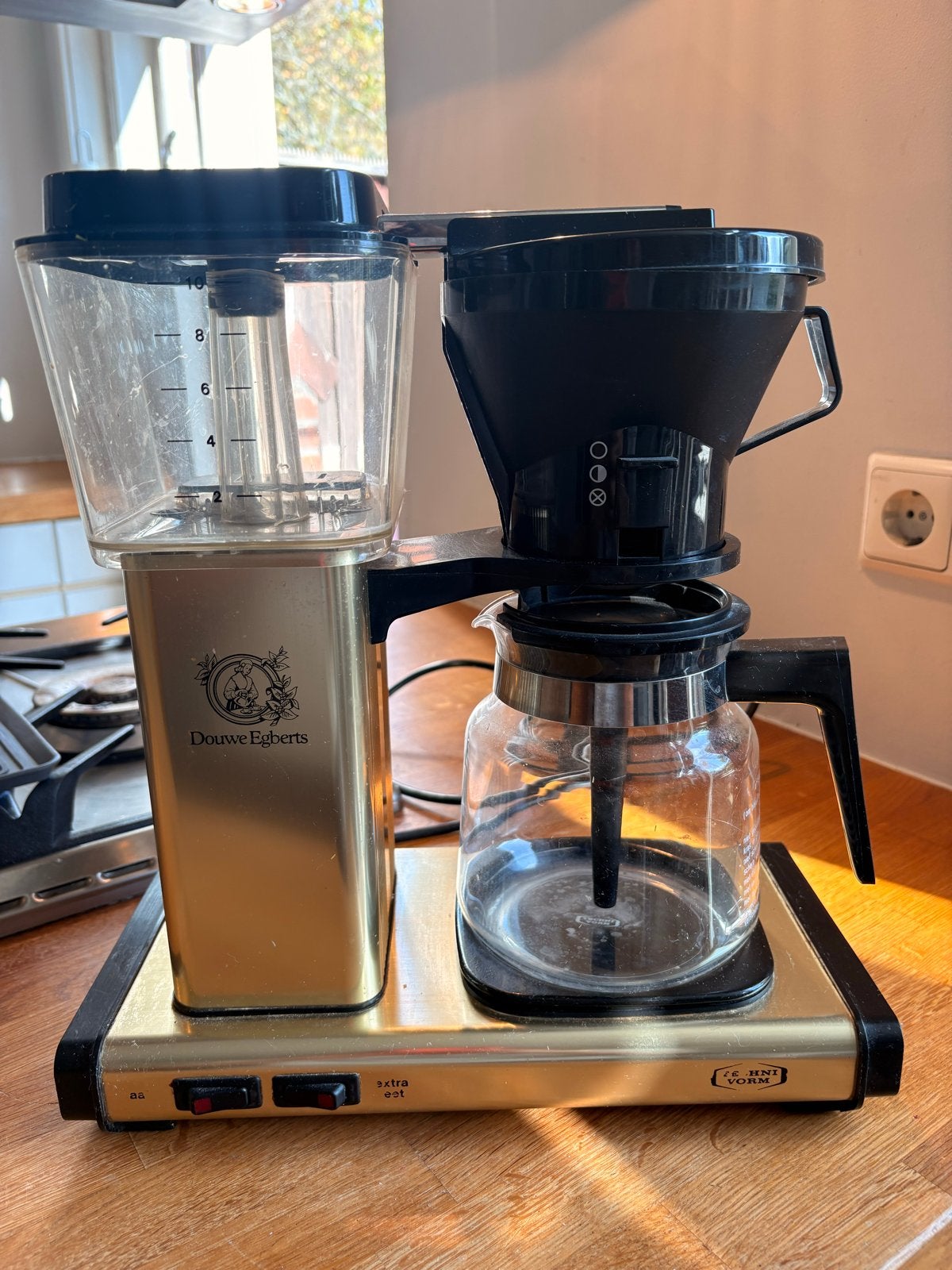 Douwe Egberts Technivorm Koffiezetapparaat Goudkleurig, Witgoed en Apparatuur, Afneembaar waterreservoir, Gebruikt, Koffiemachine