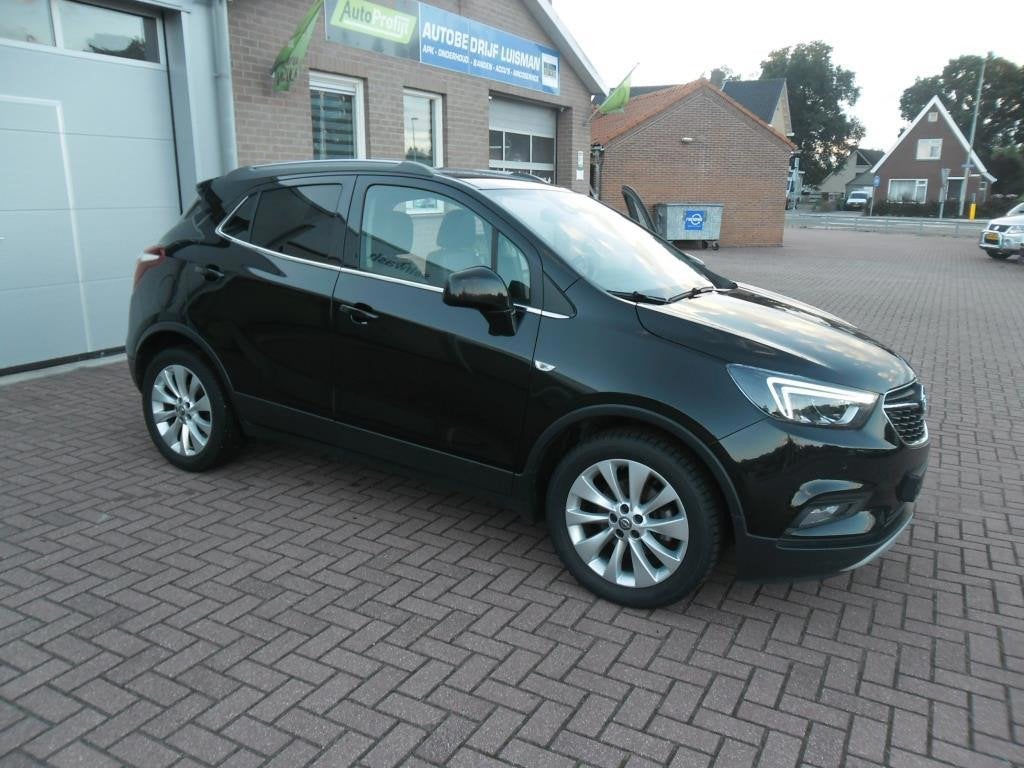 Opel Mokka X 1.4 Turbo Black Edition / Leer/ Navi/ Clima/ Cr, Auto's, Voorwielaandrijving, Dealer onderhouden, Gebruikt, Zwart