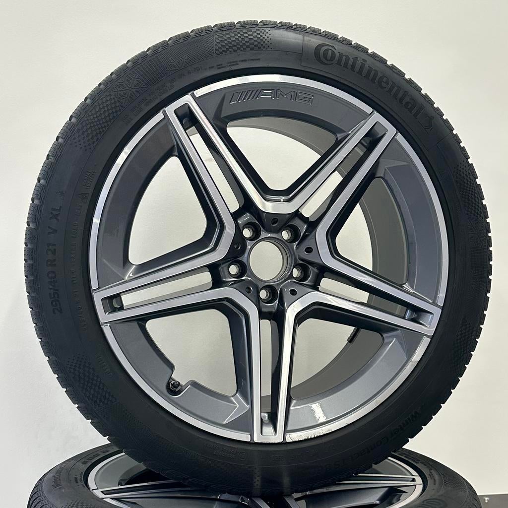 Mercedes Benz GLS X167 AMG winterset 21 inch wielen & banden, Gebruikt, Banden en Velgen, Personenwagen, 21 inch