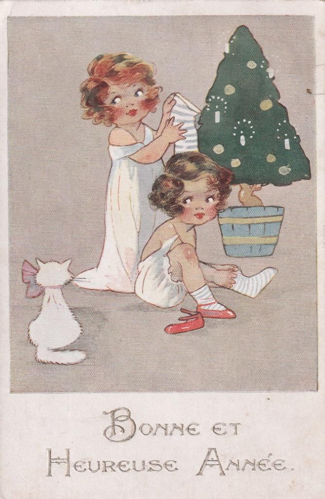 nieuwjaarskaart, Verzenden, Voor 1920, Sterren en Beroemdheden