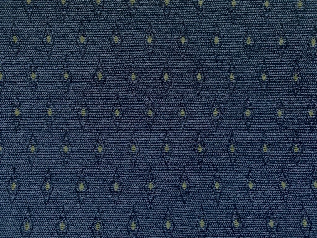 Restant meubelstof; donkerblauw+geel geweven; NU 35 euro, Blauw, 120 cm of meer, Nieuw, Ophalen of Verzenden