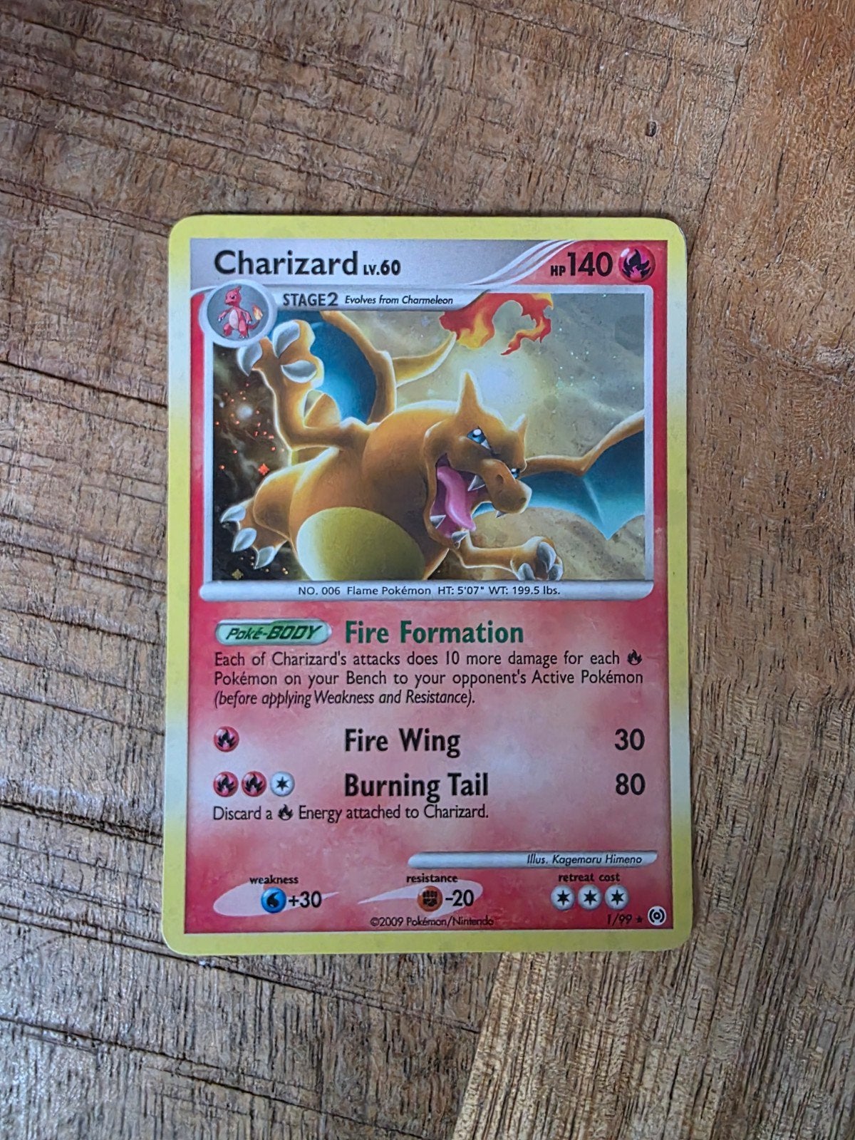 Charizard Lv.60 Pokemon Arceus, Ophalen of Verzenden, Zo goed als nieuw, Losse kaart