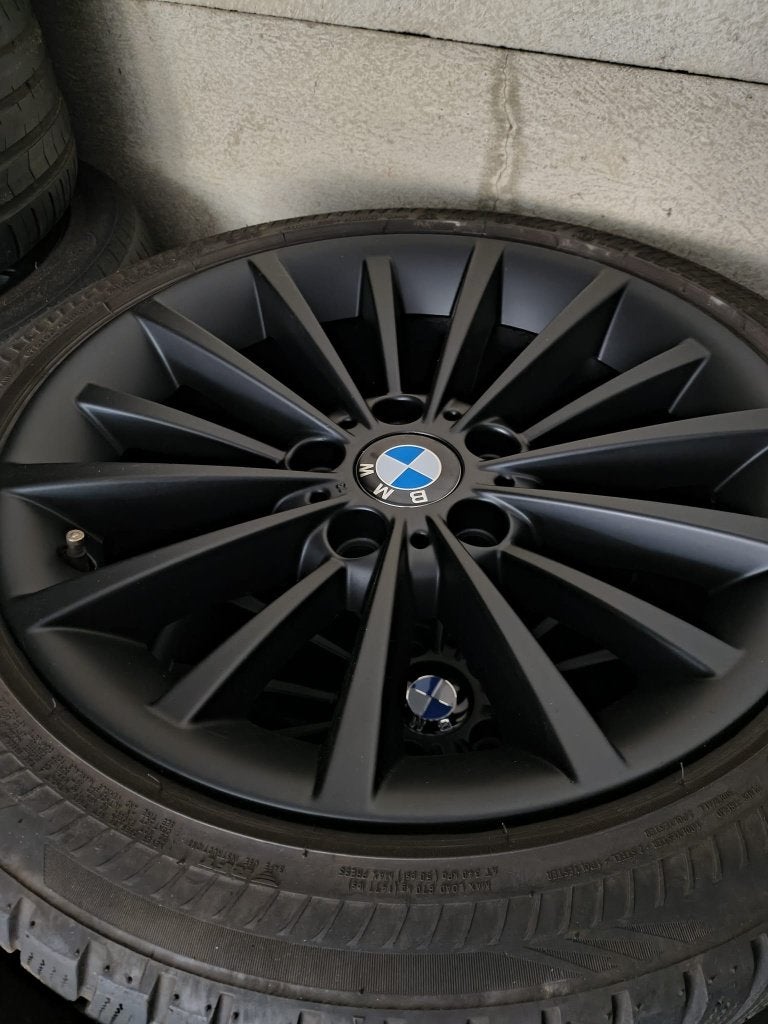 Bmw velgen 17 inch winterbanden e90 3 serie 1 serie m3 5x120, Ophalen, Zo goed als nieuw