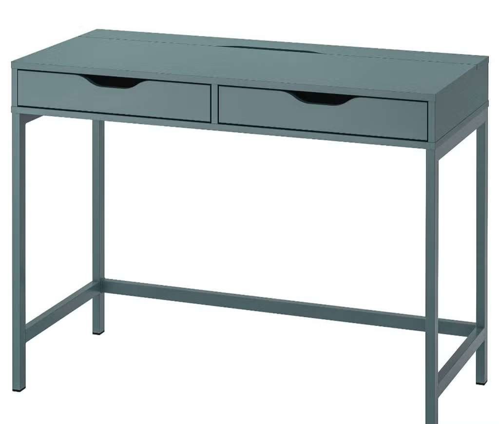 IKEA ALEX bureau (132x58 cm) lichtblauw, Ophalen, Hout, 132 cm, Demontabel