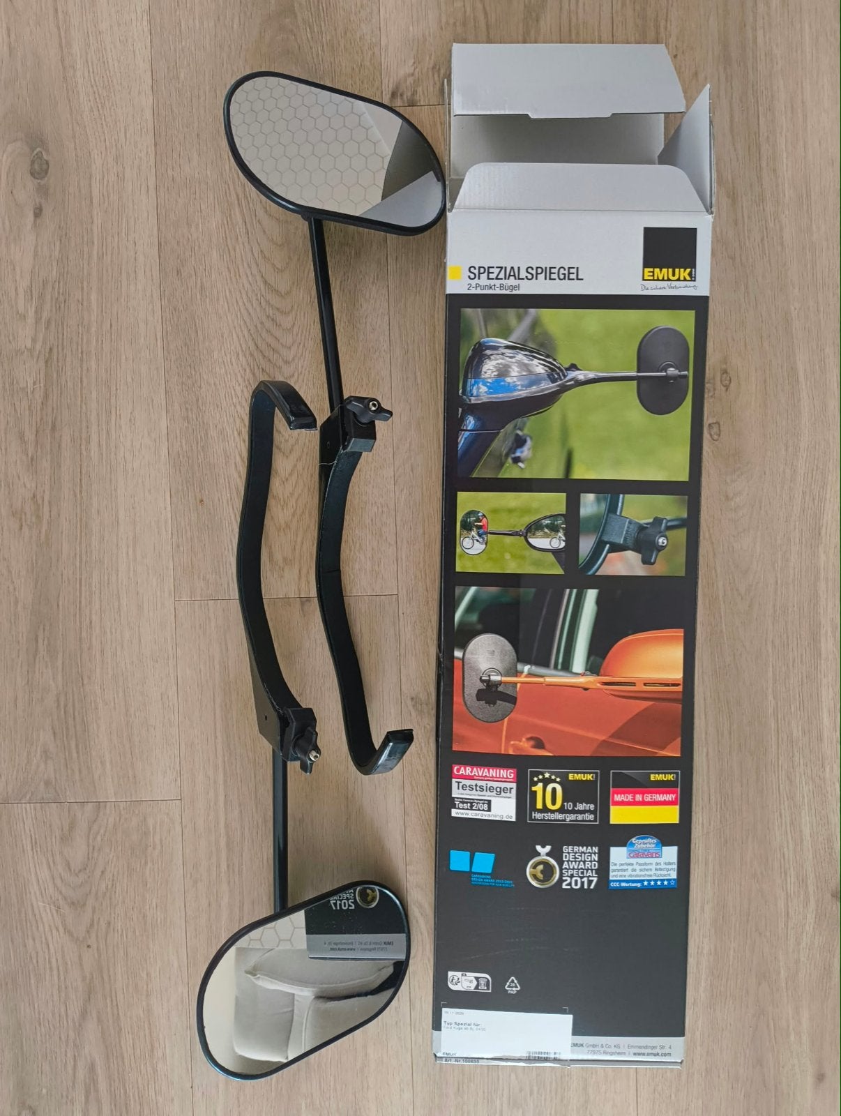 Emuk caravan spiegels Ford C-Max 2012 (100625/101625/102625), Ophalen, Zo goed als nieuw