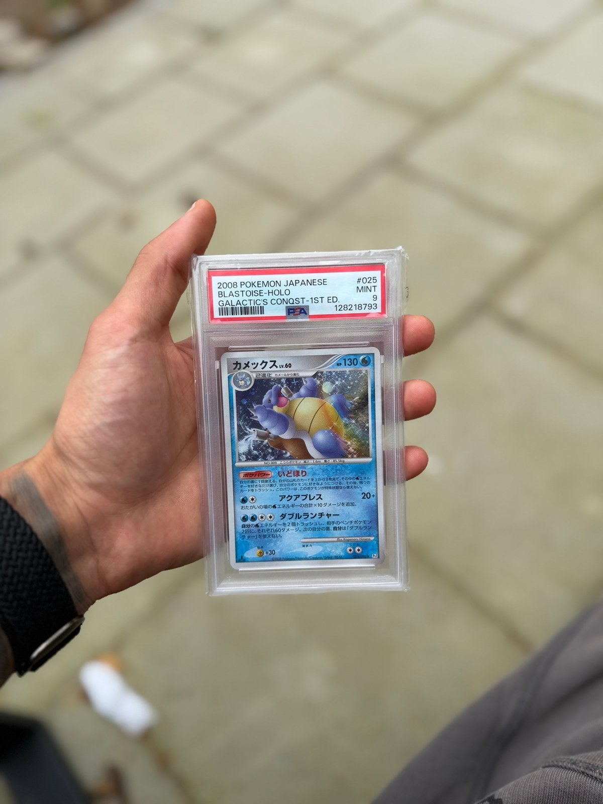 PSA 9 Japanese Blastoise Holo 1st Edition #025, Ophalen of Verzenden, Zo goed als nieuw