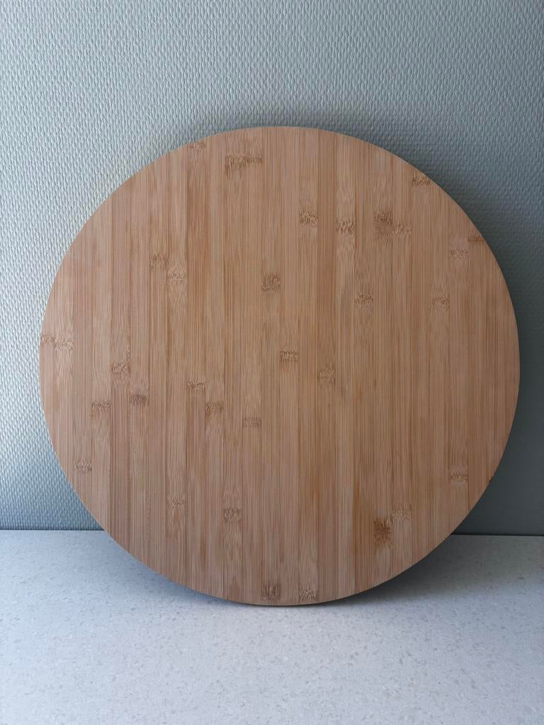 Bamboe draaiplateau Ø50 cm, Huis en Inrichting, Ophalen, Nieuw, Glas of Kopje