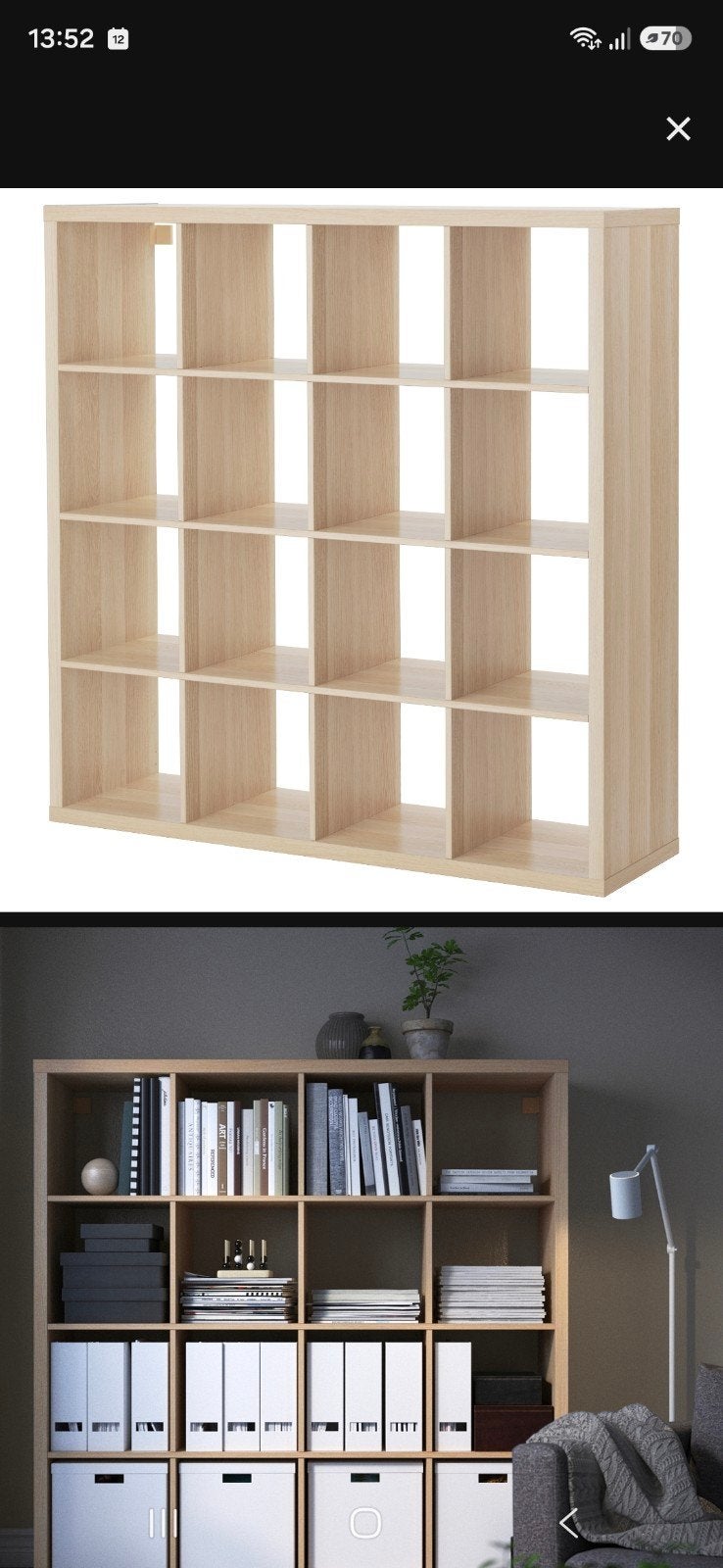 4x4 Hokjeskast Beuken met Smalle Rand, Huis en Inrichting, Met plank(en), Gebruikt, 100 tot 150 cm, 100 tot 150 cm