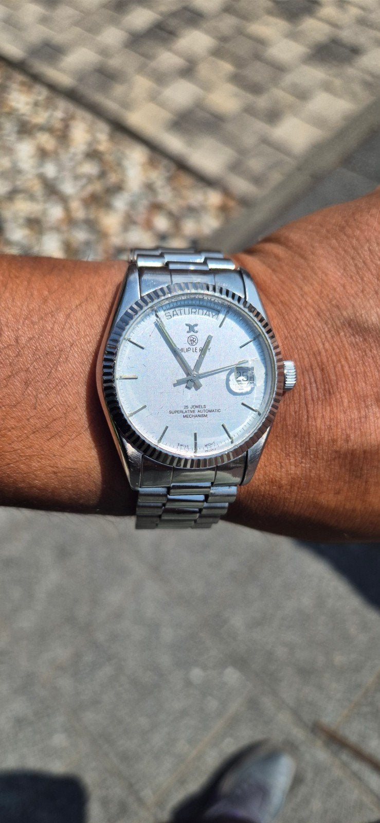 Philipp Le Roy Automaat vintage Horloge - Zo Goed Als Nieuw, Ophalen of Verzenden, Overige merken