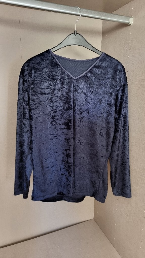 Zwarte velours top, maat 38, Kleding | Dames, Maat 38/40 (M), Overige typen, Zwart, Ophalen of Verzenden