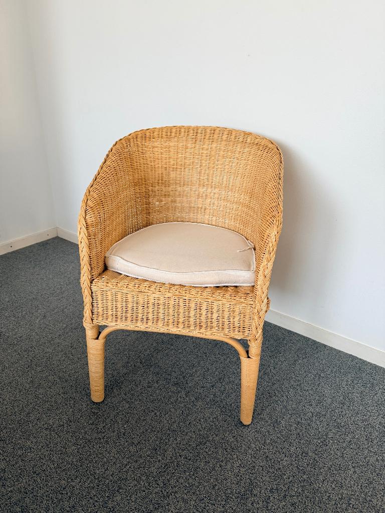 Rieten Stoel, Huis en Inrichting, Stoelen, Ophalen, Gebruikt, Bruin, Riet of Rotan