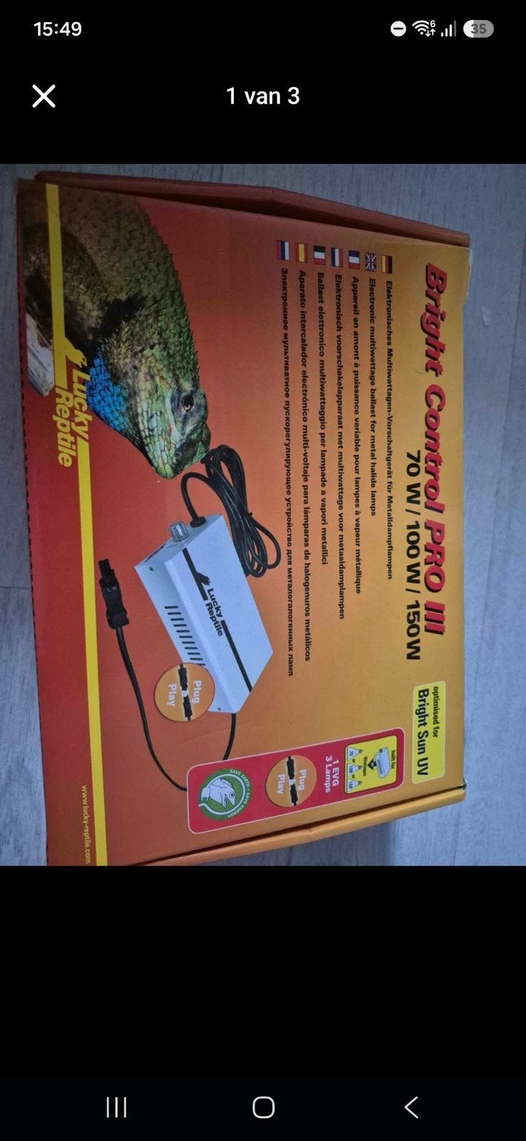 Uv lamp met (voor)balast apparaat, Ophalen, Nieuw