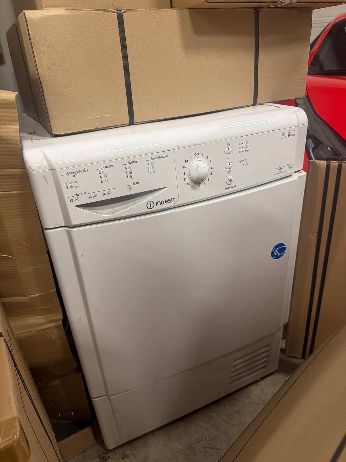 Indesit Luchtafvoer Wasdroger - 7kg Capaciteit, Witgoed en Apparatuur, Wasdrogers, Ophalen, 6 tot 8 kg, Gebruikt, Luchtafvoer