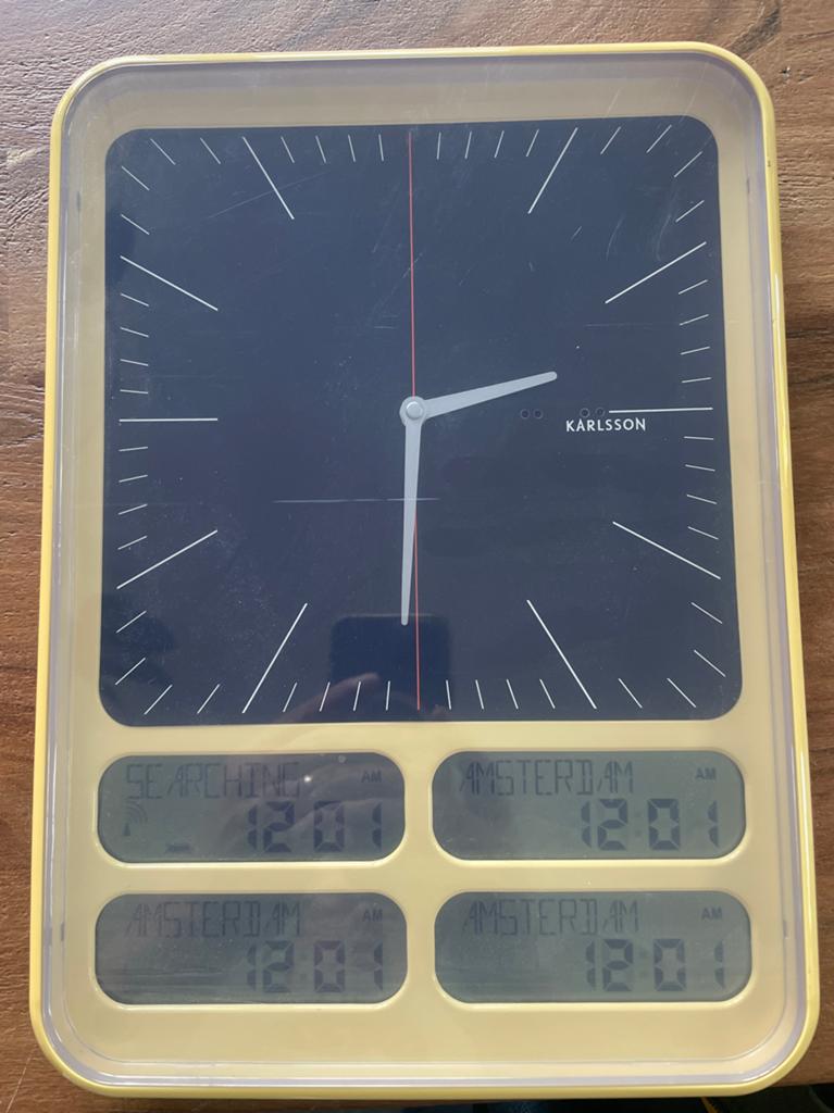 Zeldzame Karlsson Matrix World Time Radio Wandklok, Ophalen of Verzenden, Gebruikt, Wandklok