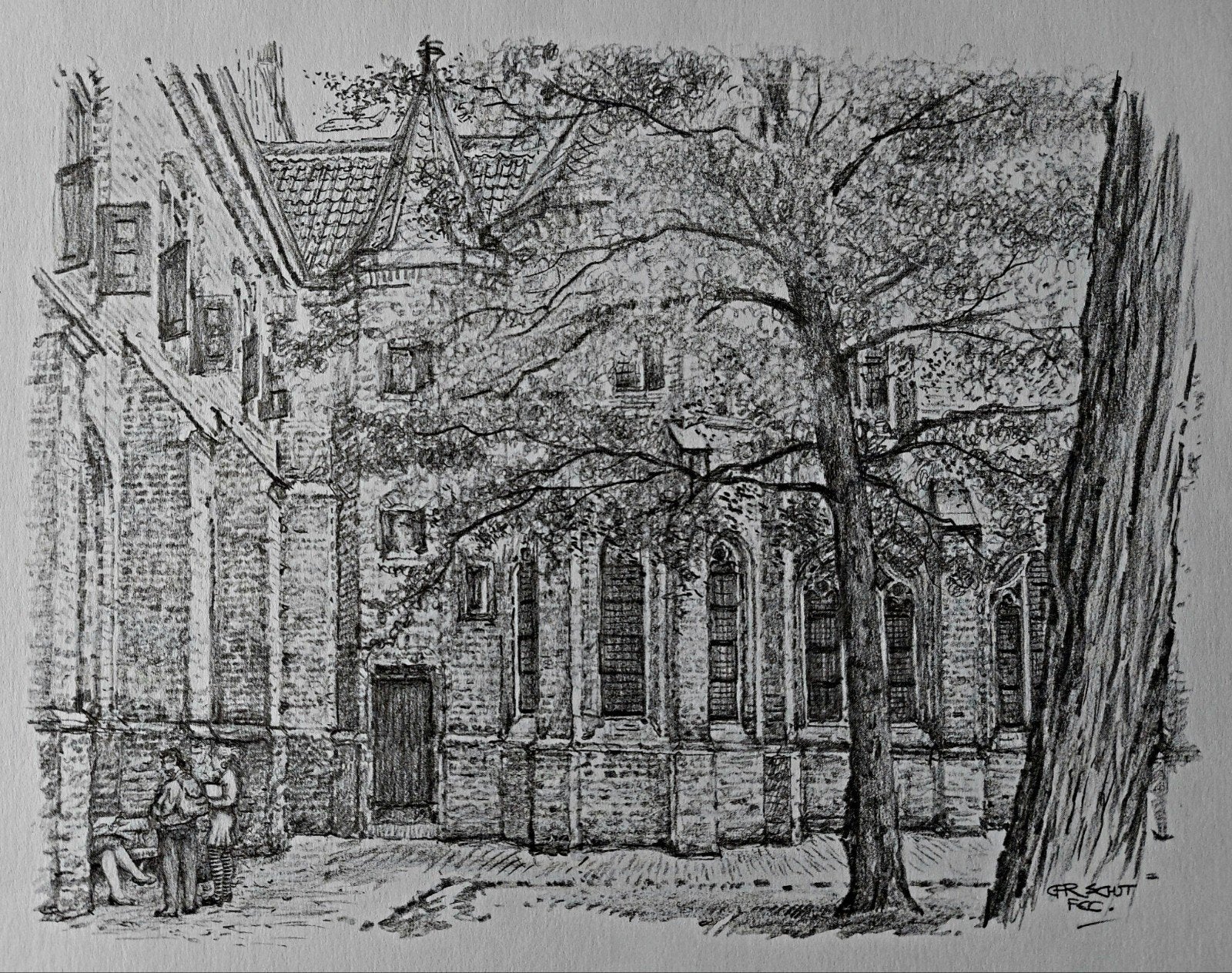 Stad Utrecht ... "Het Catharijneconvent" ... C.J.Th. Schut., Ophalen of Verzenden