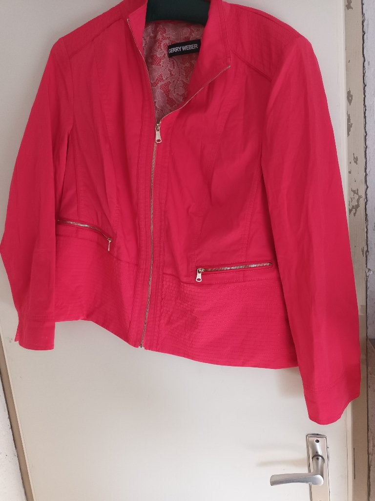 Roze colbert jasje elk seizoen. Gerrie Weber mt 46 XL, Maat 46/48 (XL) of groter, Ophalen of Verzenden, Zo goed als nieuw, Jasje