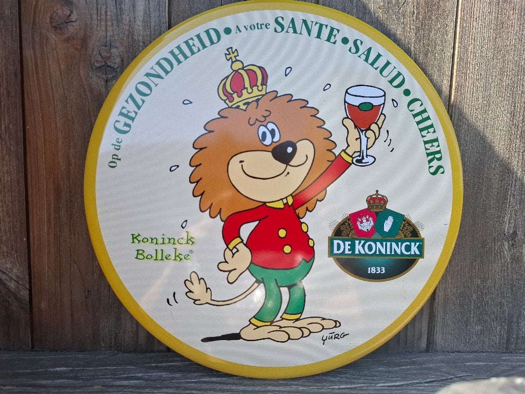 Authentiek zeldzaam Reclamebord De Koninck nr 2, Ophalen of Verzenden, Nieuw, Reclamebord, Plaat of Schild, De Koninck