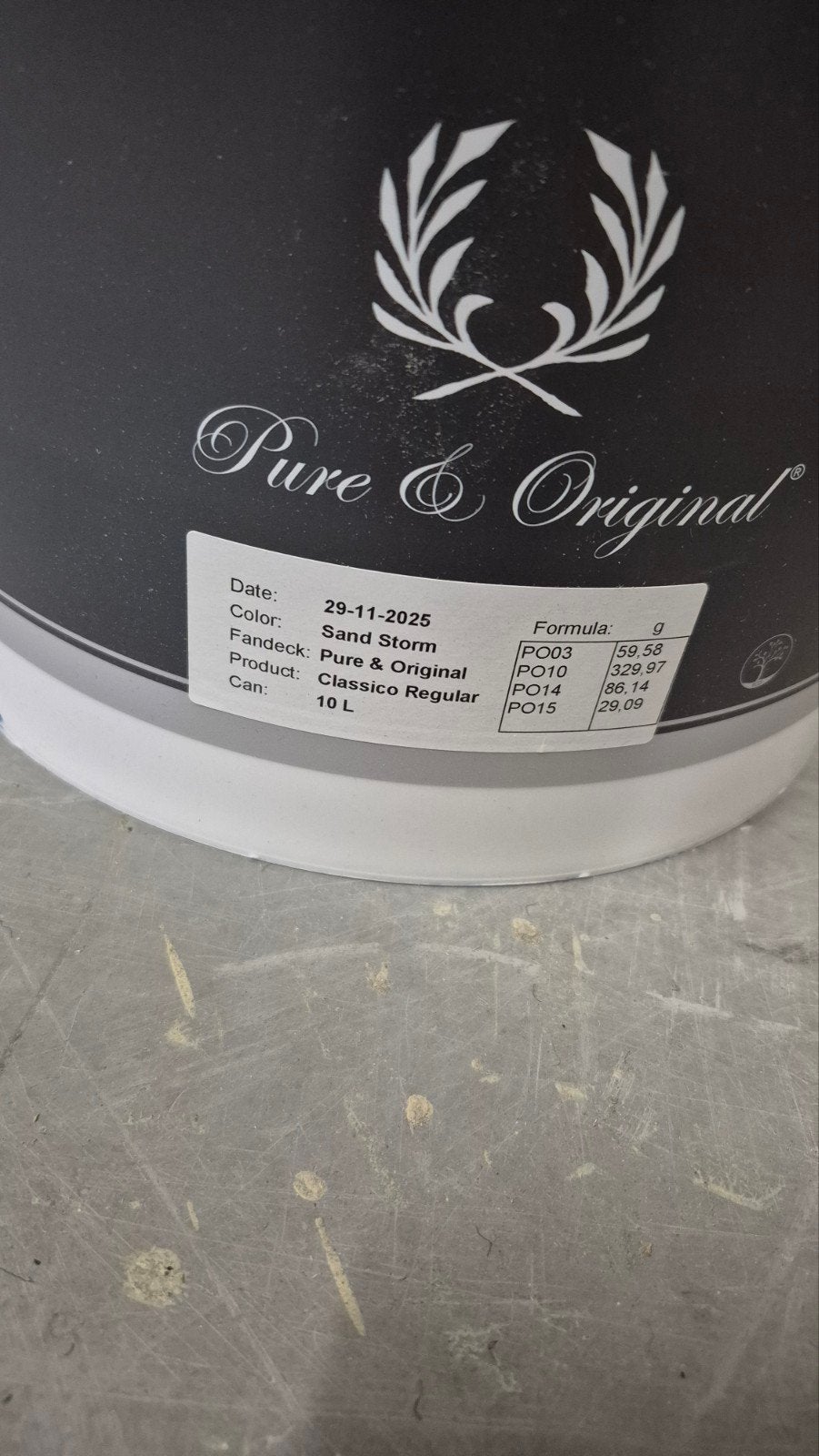 10 liter Pure & Original Classico Verf - Sand Storm, Doe-het-zelf en Verbouw, Ophalen, Nieuw