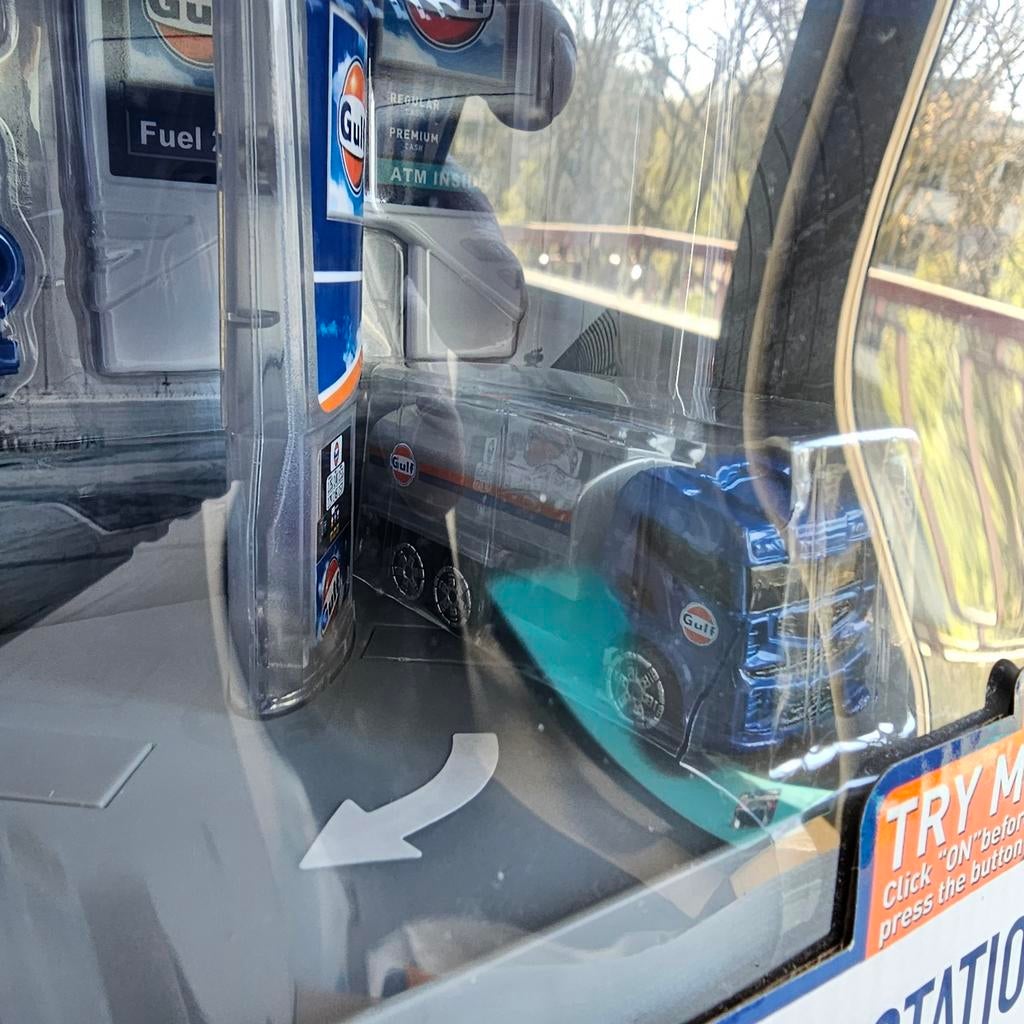 Motor Max Gulf Electronic Gas Station met Tankwagen, Onbekend, Nieuw, Ophalen of Verzenden, Motor Max