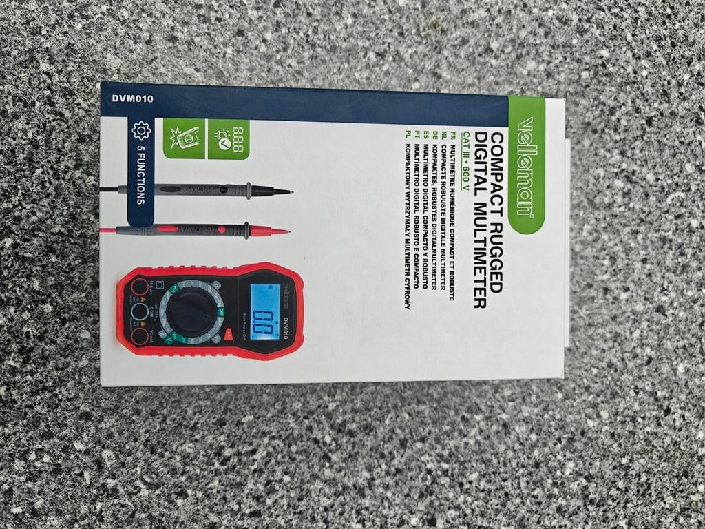 Velleman DVM010 Compacte Digitale Multimeter, Doe-het-zelf en Verbouw, Meetapparatuur, Ophalen of Verzenden