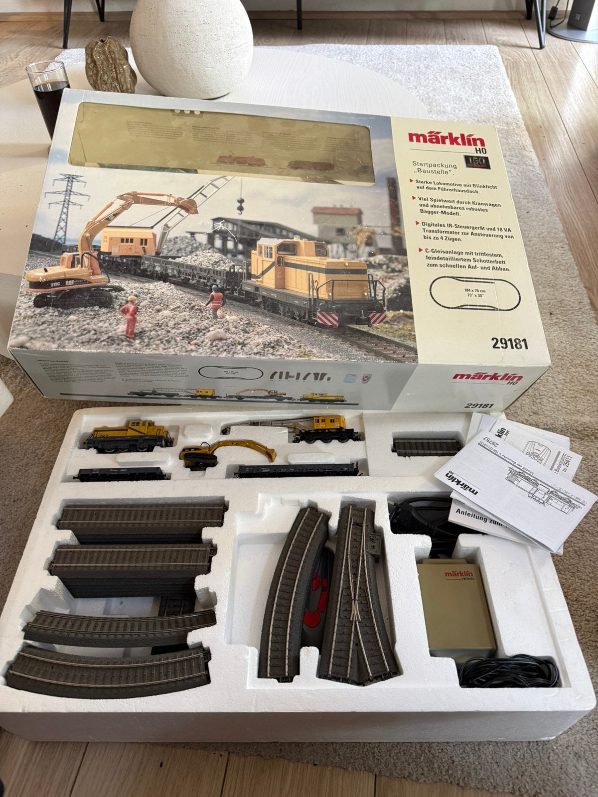 Marklin startersset bouwplaats 29181, Wisselstroom, Treinset, Ophalen of Verzenden, Zo goed als nieuw