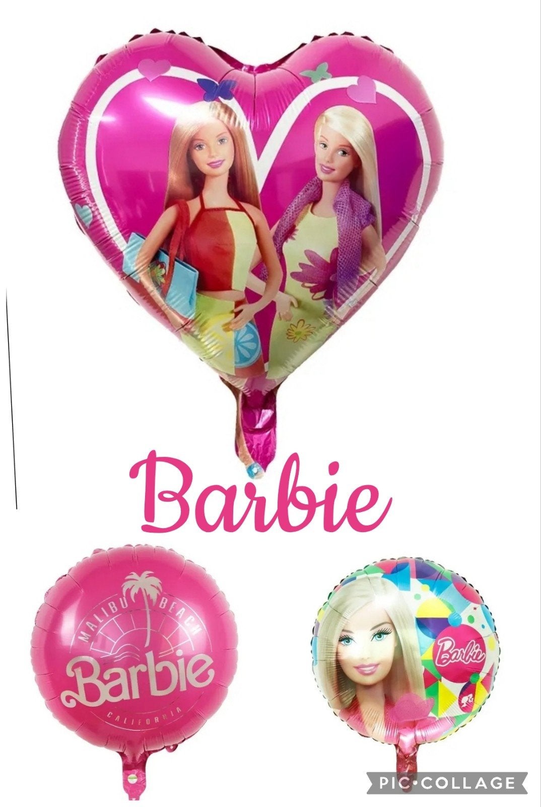 Barbie * set van 3 folie ballonnen, Hobby en Vrije tijd, Feestartikelen, Ophalen of Verzenden, Nieuw, Versiering, Verjaardag