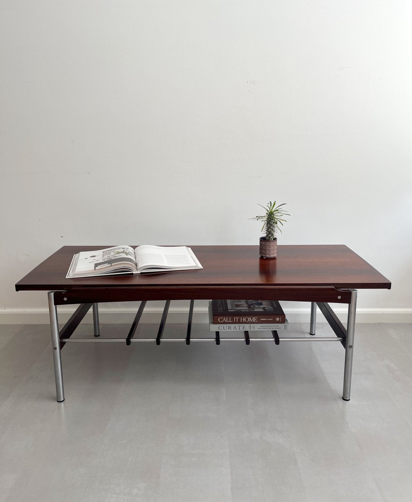 Vintage palissander Louis van Teeffelen salontafel, jaren 60, Gebruikt, 100 tot 150 cm, Onbekend, 50 tot 100 cm