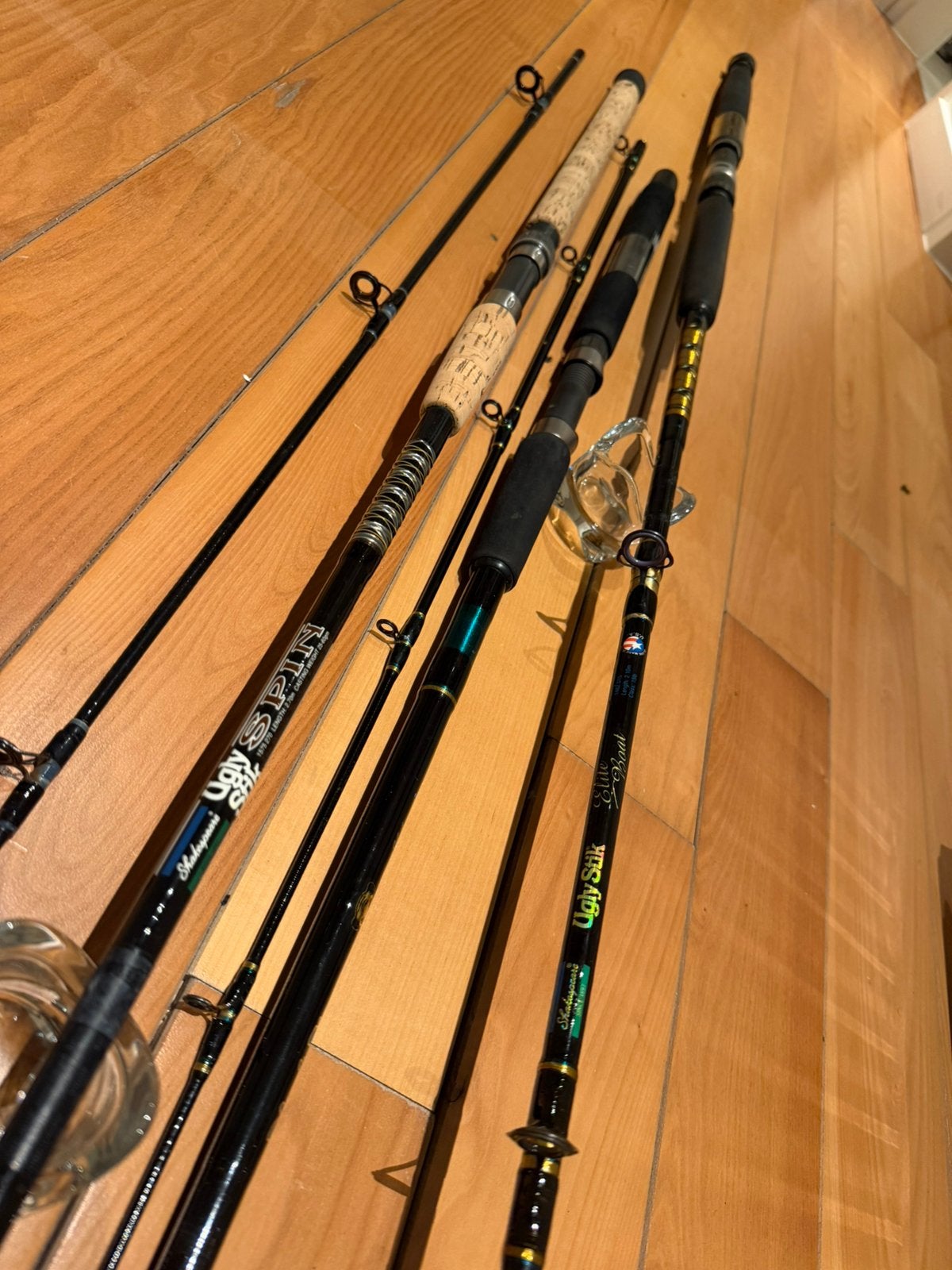 Shakespeare Uglystik drie stuks USA  made boot hengels, Watersport en Boten, Ophalen, Zo goed als nieuw, Overige typen