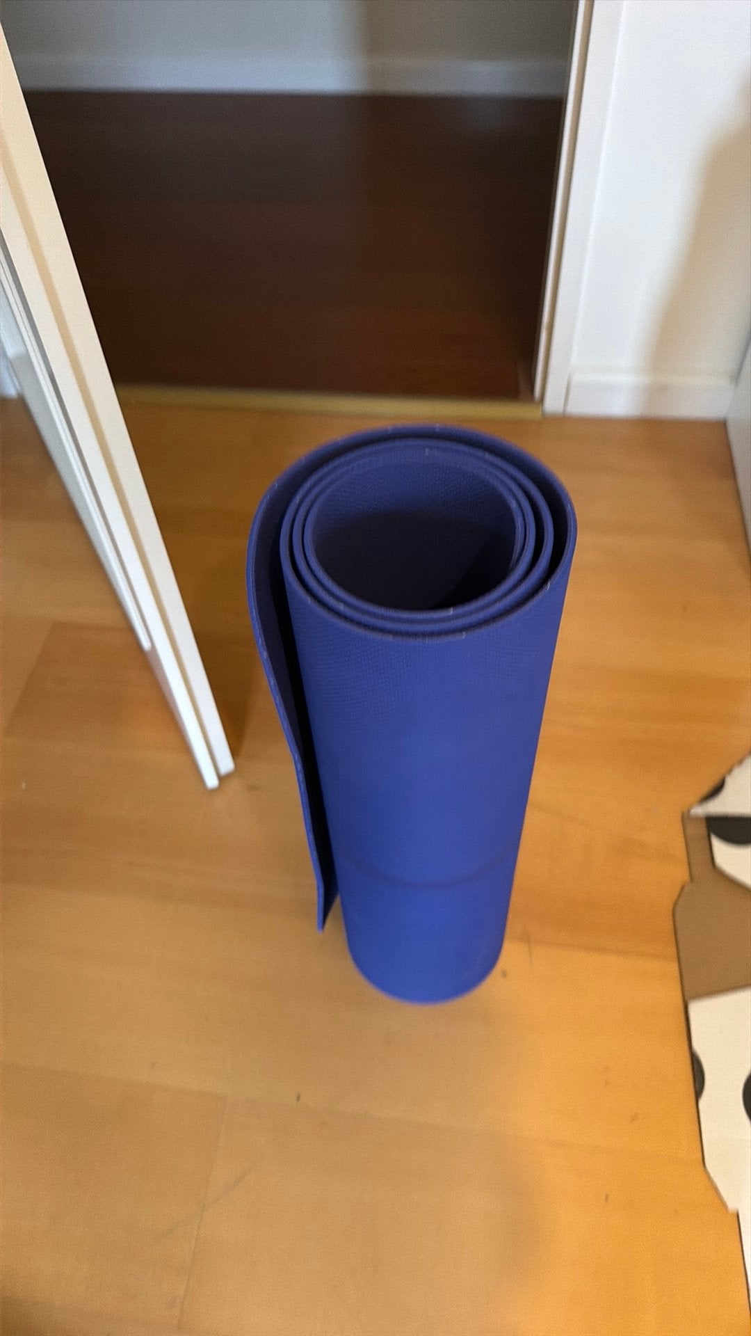 Donker blauwe/paarse yogamat van manduka, Ophalen, Zo goed als nieuw, Yogamat