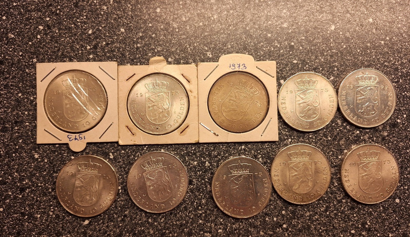 Zilveren Tientjes juliana 1973 - 10 Gulden Munten Nederland, Ophalen, Koningin Juliana, Zilver, Losse munt