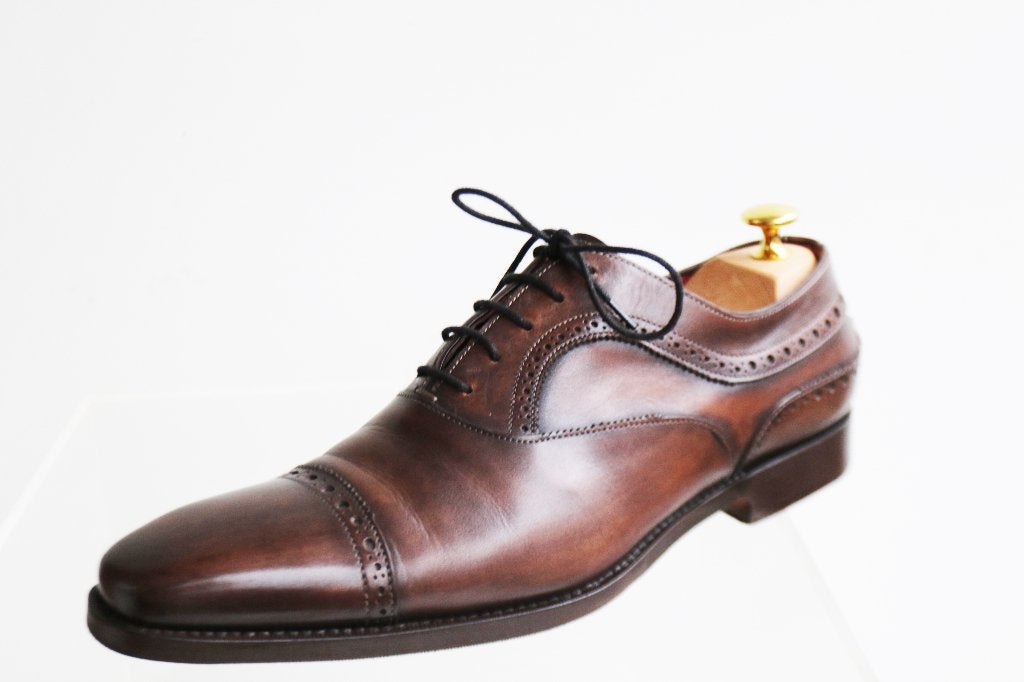 Weinig gedragen Santoni per Oger lace-up maat 8 F = maat 42, Bruin, Ophalen of Verzenden, Santoni, Gedragen