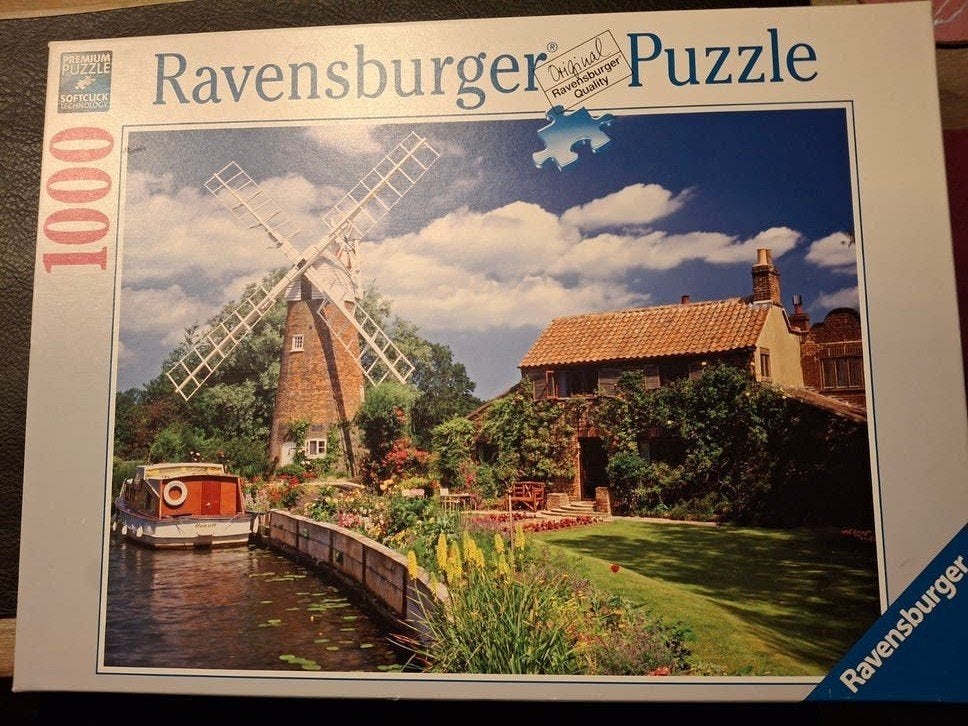 Ravensburger legpuzzel. Molen aan water, 1.000 st. Nw!, Ophalen, 500 t/m 1500 stukjes, Zo goed als nieuw, Legpuzzel