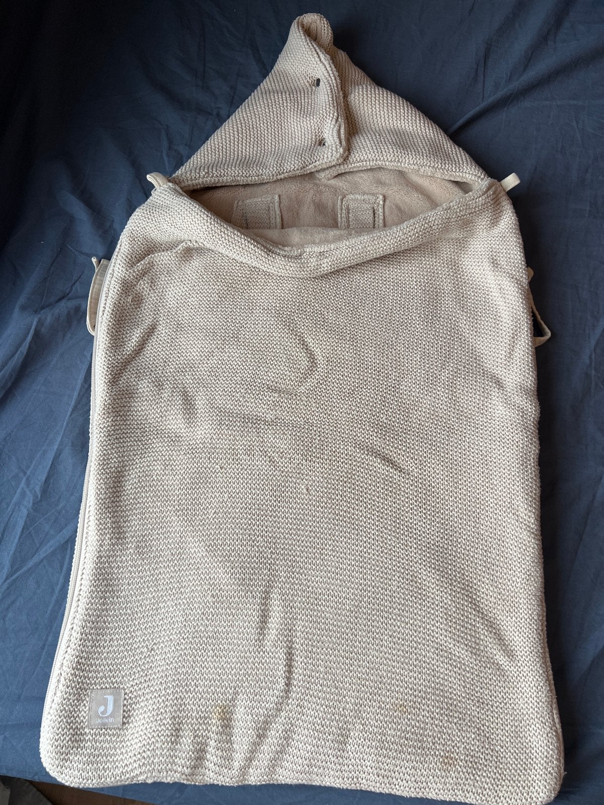 Jollein Slaapzak Gebreid Beige, Jollein, Ophalen of Verzenden, Zo goed als nieuw, Gevoerd
