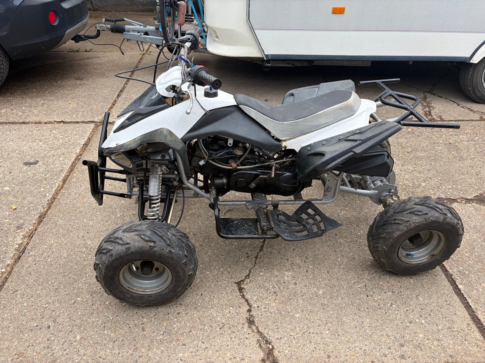 Kinderquad - Wit/Zwart, Ophalen of Verzenden, Gebruikt
